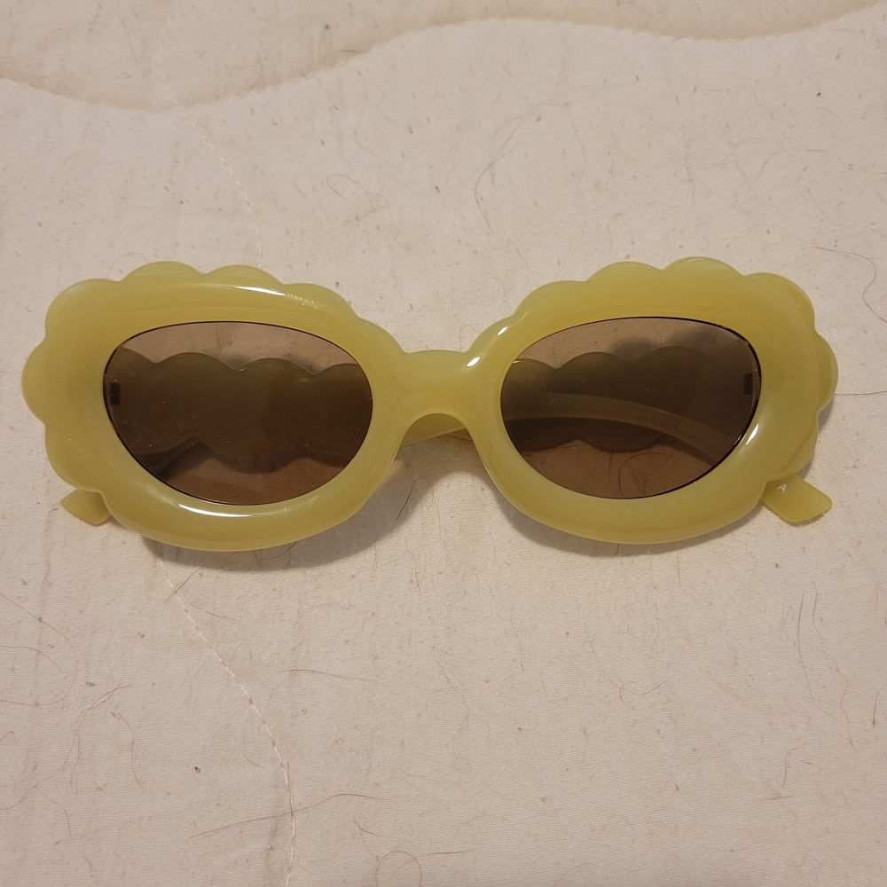 Yellow Scalloped Sunglasses